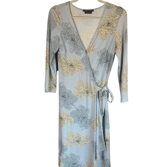 BCBGMaxAzria women’s Adele Wrap Floral Dress USA size Medium artsy boho coastal - Picture 14 of 16